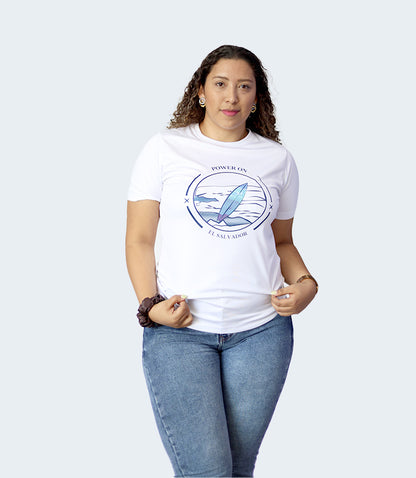 Camiseta blanca con metalizado - Unisex - Cód.Item22